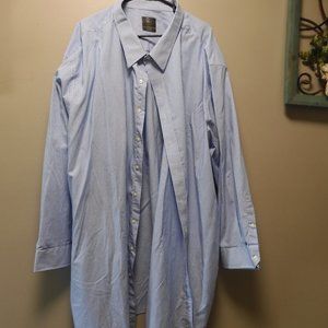 GS Gold Series 24 37/38 Blue with White Stripe Dress Shirt (6XLT) *READ DESCRIP*